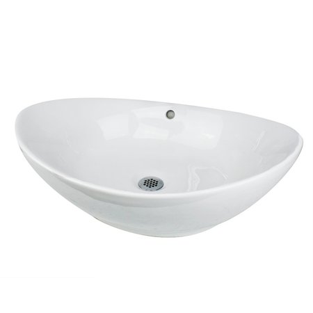 NANTUCKET SINKS Oblong White Vessel Sink NSV305